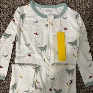 Kyte Baby Luna Moth zip romper 4T